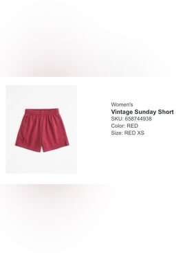 Vintage Sunday Shorts — Red